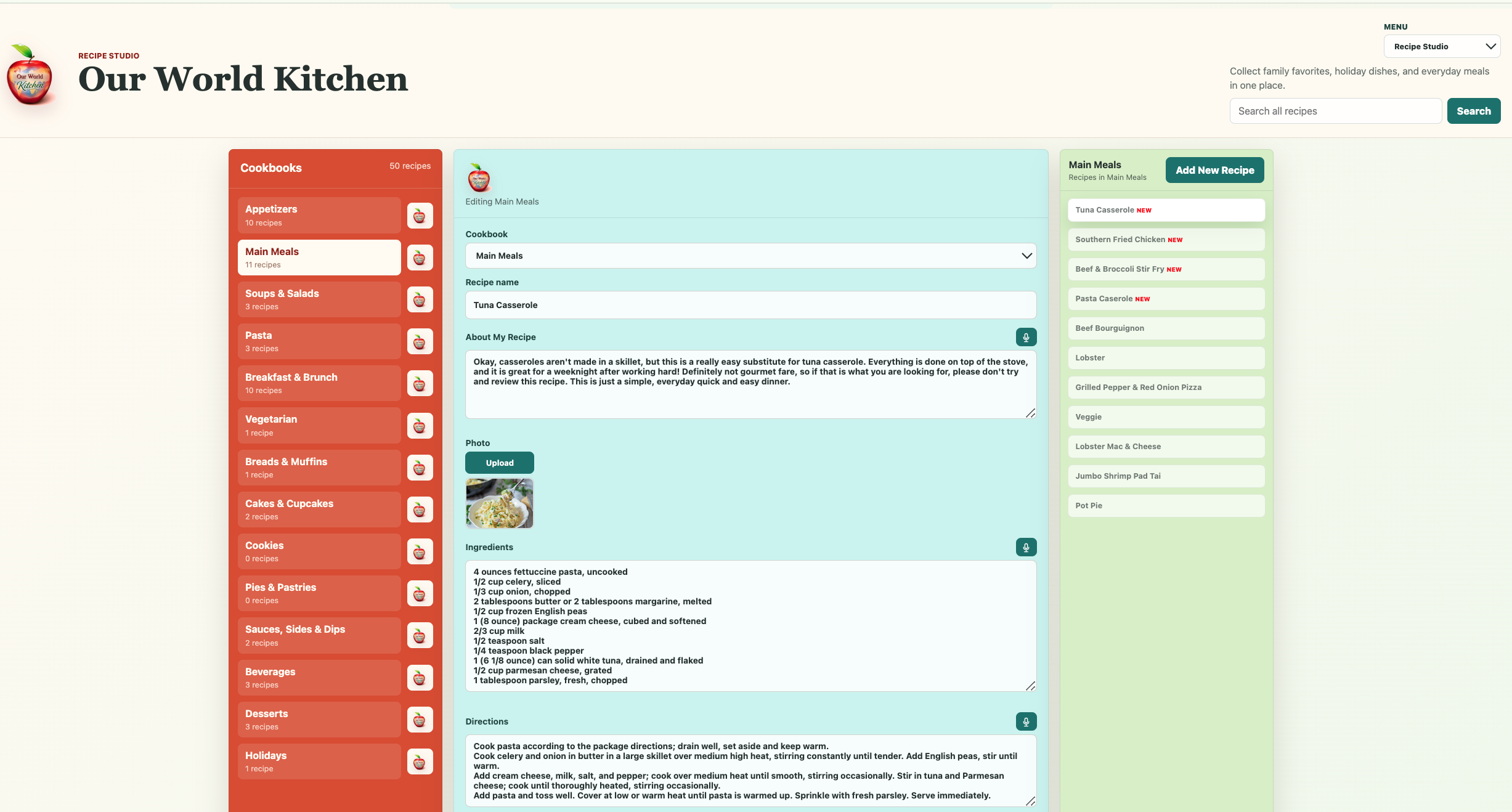 Recipe Studio screenshot